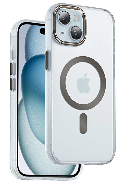 Fuchsia iPhone 15 Uyumlu Dazzle Pro Manyetik Şarjlı Kılıf