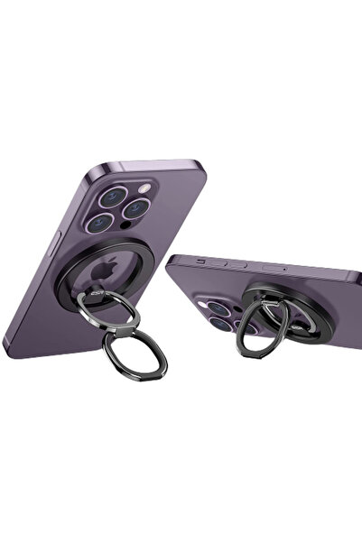 OEM Suport universal cu inel pentru telefon MagSafe, metalic, Z152, negru