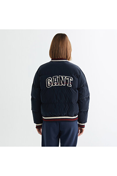 Gant Kadın Lacivert Hakim Yaka Logolu Bomber Ceket