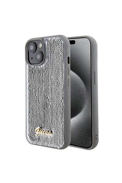 Guess Husa pentru iPhone 15/iPhone 14/iPhone 13, U55, Policarbonat, Silver