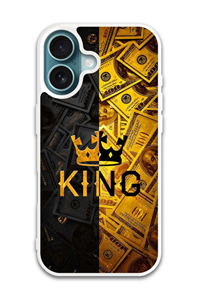 Theodor غطاء حماية لهاتف أبل آيفون 16 ذهبي ملكي (مصد أبيض)