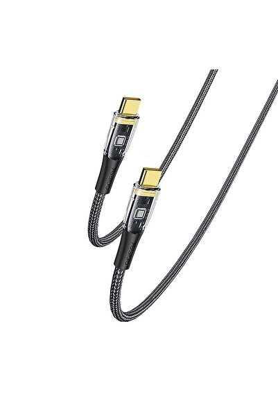 Yesido Charging Cable Type-C to Type-C, Copper, Power 100W, Length 1.2m, C15, Black