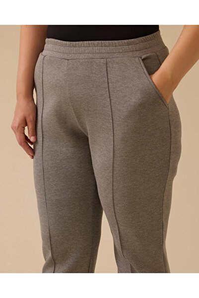 Gala-Xi Plus Size Stripe Detailed Ankle Length Trousers