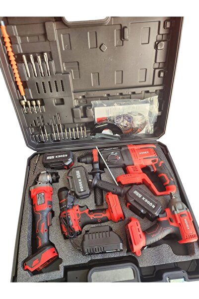 Rodex AKÜLÜ 4LÜ MAKİNE SETİ