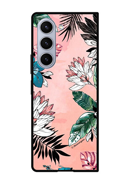 Theodor جراب واقٍ مضاد للخدش والصدمات لهاتف Samsung Galaxy Z Fold 5 بنقشة الز...