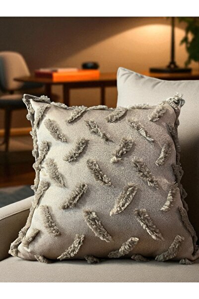 Lena Maison Milano Bej/Kahve Tüylü Kırlent Kılıfı