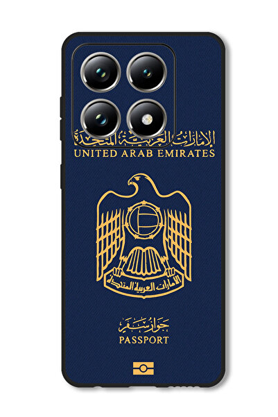 Theodor جراب متوافق مع هاتف Xiaomi 14T Pro غطاء حماية مقاوم للصدمات ومتين بجواز سفر الإمارات العربية المتحدة