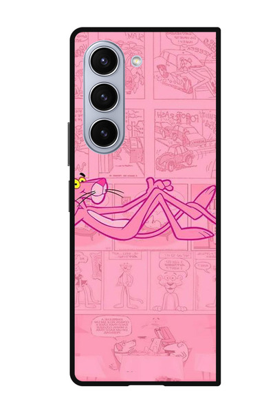 Theodor جراب واقٍ مضاد للخدش والصدمات لهاتف Samsung Galaxy Z Fold 5 Pink Panther