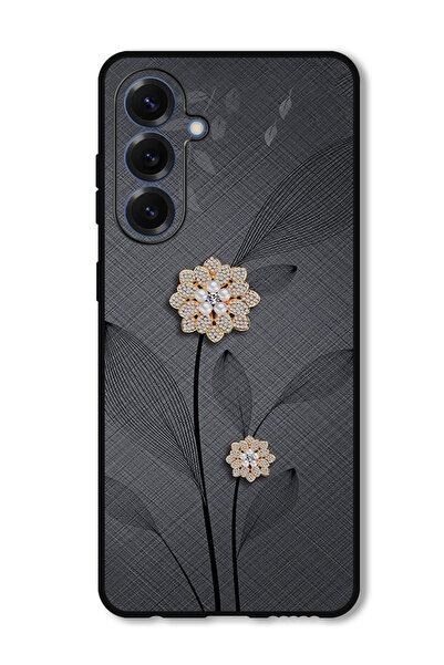 Theodor جراب واقٍ مضاد للخدش والصدمات لهاتف Samsung Galaxy A16 بزهور ماسية