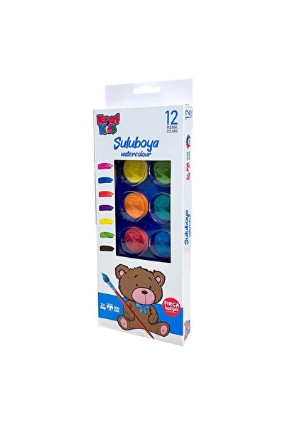 KRAF KIDS KK600 WATERCOLOR- SULUBOYA SETİ 12'Lİ KARTON KUTU