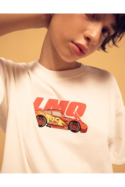 JANSO GROUP - Lmo Printed Cotton Oversize Women's T-Shirt Large Bedn