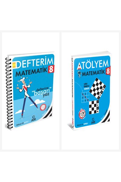 Bi bigelio Arı 8. Sınıf Matematik Akıllı Defter ve Atölyem Serisi Set 2 Kitap...