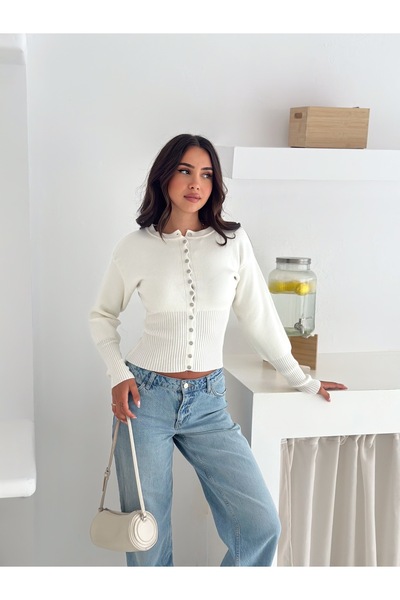 fiolin Soft Textured 10 Button Knitwear Cardigan