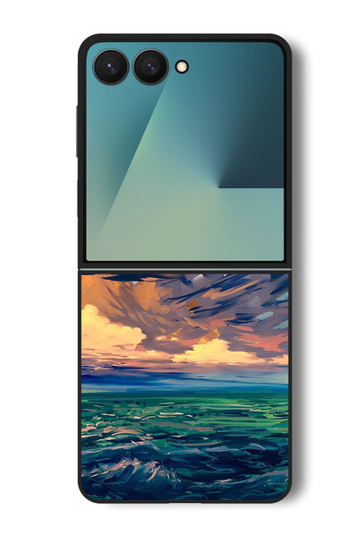Theodor جراب متوافق مع Samsung Galaxy Z Flip 7 - غطاء حماية مقاوم للصدمات ومت...