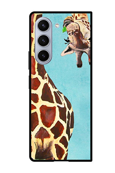 Theodor جراب واقٍ مضاد للخدش والصدمات لهاتف Samsung Galaxy Z Fold 5 Giraffe