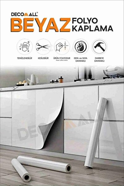 senavia farkınızı yansıtın SS (50x100cm) Parlak Beyaz Dolap Mobilya Fayans Zemin Kaplama Kendinden Yapışkanlı Folyo UltraParlak