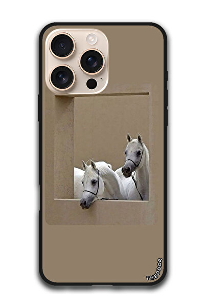 Theodor جراب واقٍ مضاد للخدش والصدمات لهاتف iPhone 16 Pro (6.3) بوصة حصان في ...