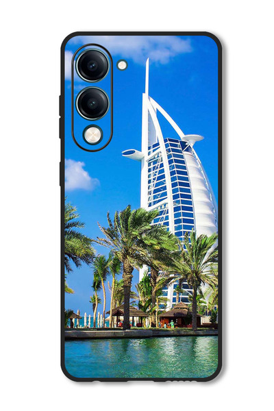 Theodor جراب متوافق مع هاتف Vivo Y29s، غطاء حماية مقاوم للصدمات، برج دبي