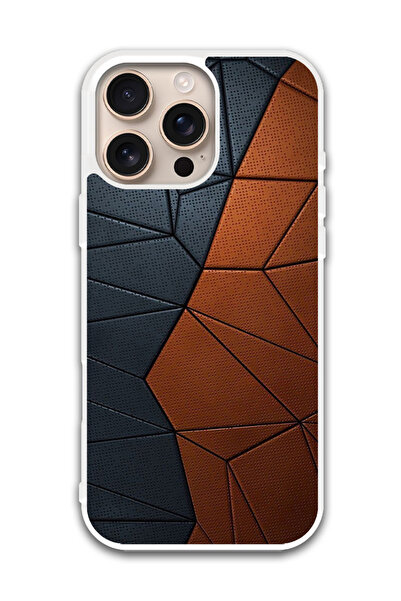 Theodor غطاء حماية لجهاز أبل آيفون 16 برو ماكس بنمط أسود بني (مصد أبيض)