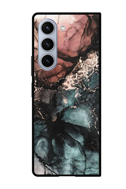 Theodor جراب واقٍ مضاد للخدش والصدمات لهاتف Samsung Galaxy Z Fold 5 بلون رخام...