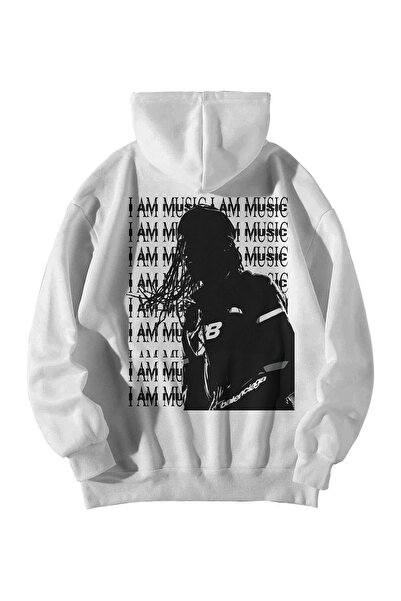 Harajuku Style Women Men White Playboi Carti I Am Music Printed Oversize Hood...