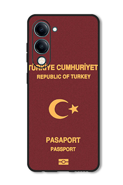 Theodor جراب متوافق مع هاتف Vivo Y29s، غطاء حماية مقاوم للصدمات، جواز سفر تركي