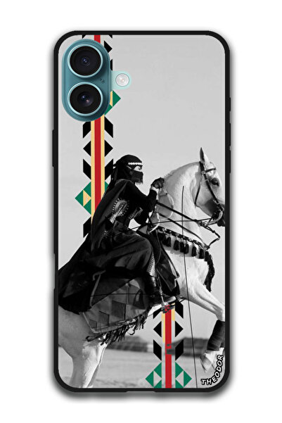 Theodor جراب واقٍ مضاد للخدش والصدمات لهاتف iPhone 16 (6.1) بوصة ركوب الخيل