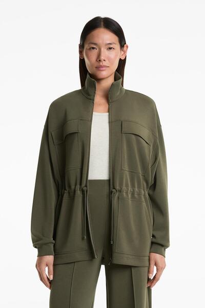Oysho Long jacket with modal and pockets