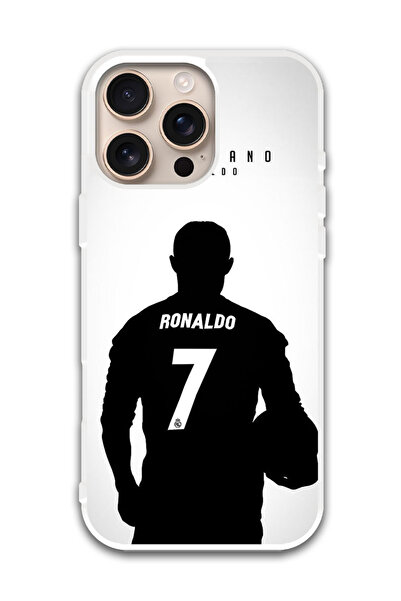 Theodor غطاء حماية لهاتف أبل آيفون 16 برو RF كريستيانو رونالدو (مصد أبيض)