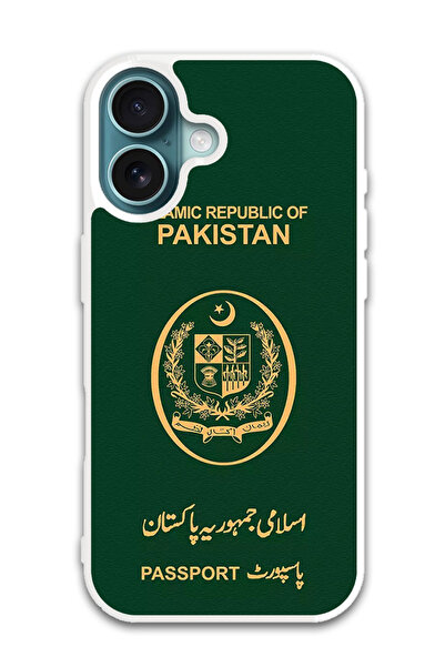 Theodor غطاء حماية لهاتف أبل آيفون 16 جواز سفر باكستاني (مصد أبيض)