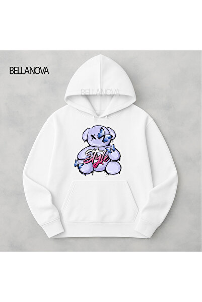 bellanova Κορυφαίας ποιότητας Unisex Φούτερ με κουκούλα και 3 κλωστές