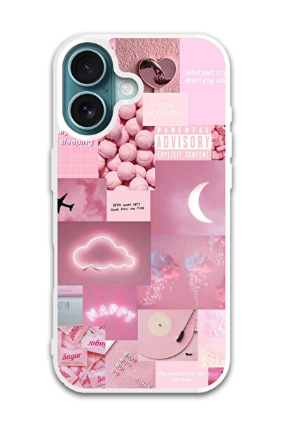 Theodor غطاء حماية لجهاز أبل آيفون 16 - تصميم عشوائي (مصد أبيض)