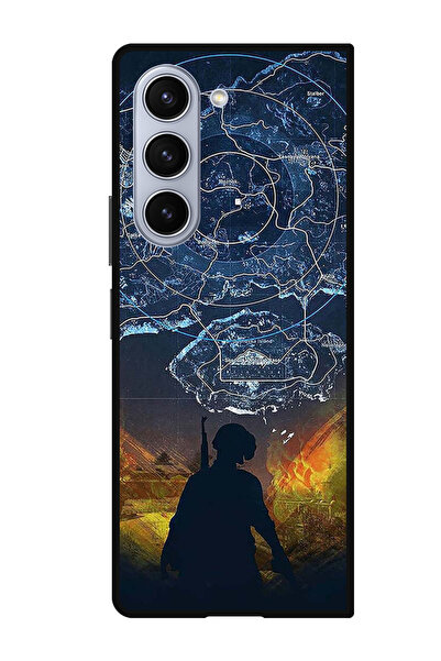 Theodor جراب واقٍ مضاد للخدش والصدمات لهاتف Samsung Galaxy Z Fold 5 مع خريطة ...