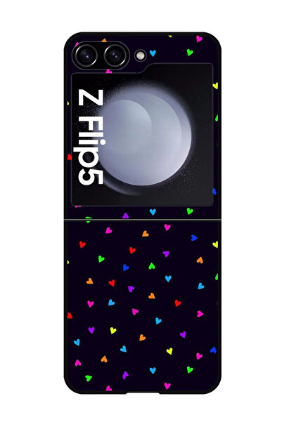 Theodor جراب واقٍ مضاد للخدش والصدمات لهاتف Samsung Galaxy Z Flip 5 قلوب صغير...