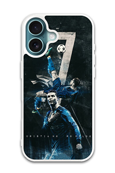 Theodor غطاء حماية لهاتف أبل آيفون 16 رونالدو (6) (مصد أبيض)