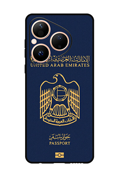 Theodor جراب متوافق مع هاتف هواوي بيورا 80 مقاس 6.6 بوصة، غطاء حماية مقاوم للصدمات، جواز سفر الإمارات العربية المتحدة