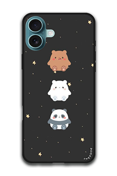 Theodor جراب واقٍ مضاد للخدش والصدمات لهاتف iPhone 16 Plus (6.7) بوصة باندا