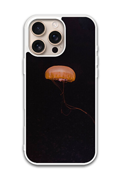 Theodor غطاء حماية لهاتف أبل آيفون 16 برو (Jellyfish_Yellow_Underwater_World)...