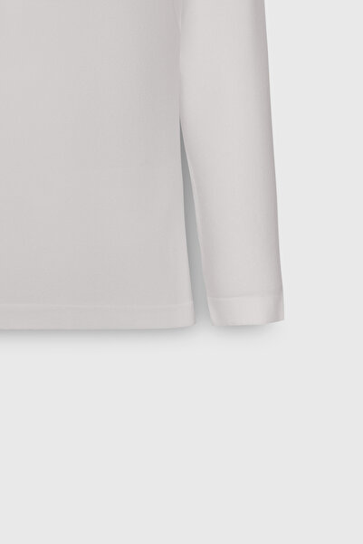 ALTINYILDIZ CLASSICS Men's Ecru Warm Standard Fit Regular Cut Full Turtleneck Basic Knitwear Sweater