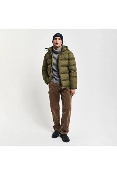 Gant Erkek Yeşil Kapüşonlu Mont