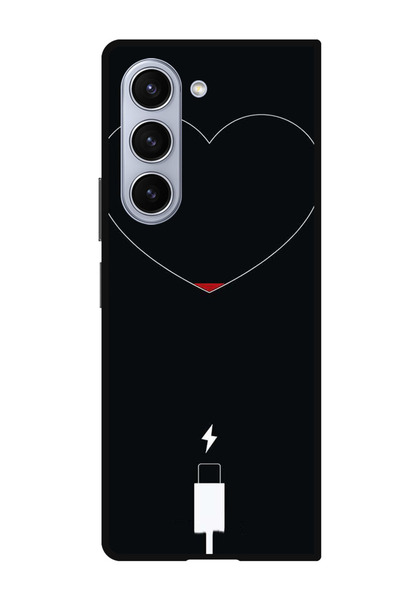 Theodor جراب واقٍ مضاد للخدش والصدمات لهاتف Samsung Galaxy Z Fold 5 Heart Bat...