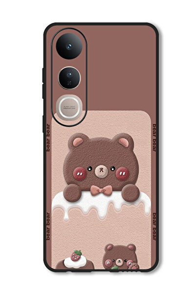 Theodor جراب متوافق مع هاتف Vivo V50 Lite غطاء حماية مقاوم للصدمات بتصميم دب ...