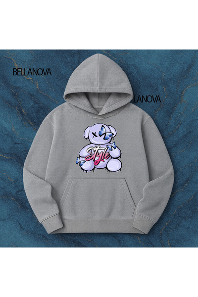 bellanova Κορυφαίας ποιότητας Unisex Φούτερ με κουκούλα και 3 κλωστές