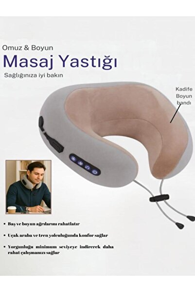 auhma Taşınabilir Kablosuz Kadife Boyun Bantlı Isıtmalı ve Titreşimli Boyun M...
