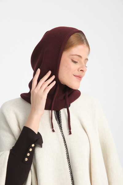 VEGA MODA بالاكلافا محبوكة رفيعة، قبعة وغطاء رأس ناعم للغاية للطقس البارد، غط...