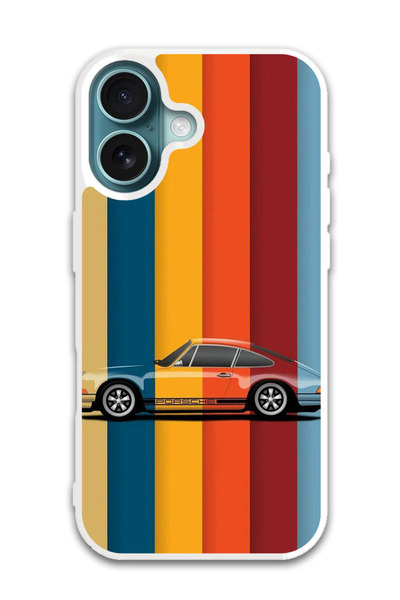 Theodor غطاء حماية لهاتف أبل آيفون 16 بلس بتصميم كلاسيكي (مصد أبيض)