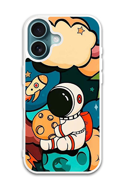 Theodor غطاء حماية لجهاز أبل آيفون 16 أسترونوت تشيز (واقي أبيض)