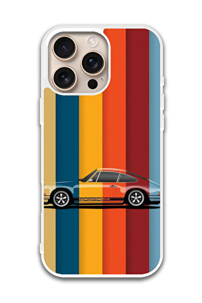 Theodor غطاء حماية لهاتف أبل آيفون 16 برو (لون بورشه العتيق) (مصد أبيض)