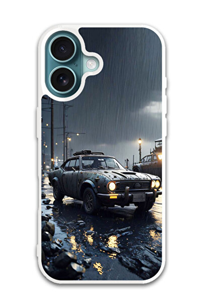 Theodor غطاء حماية لهاتف أبل آيفون 16 بلس سيارة (2) (مصد أبيض)