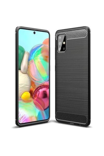 E-ART Husa pentru Samsung Galaxy A51 A515, Carbon, Neagra